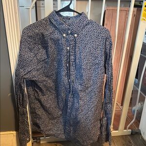 Men's Blue Patterned Shirt